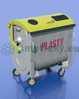 Kontajner 1100 l plech - plasty